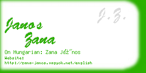 janos zana business card